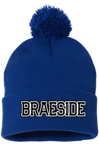 BRAESIDE Blue Pom Beanie