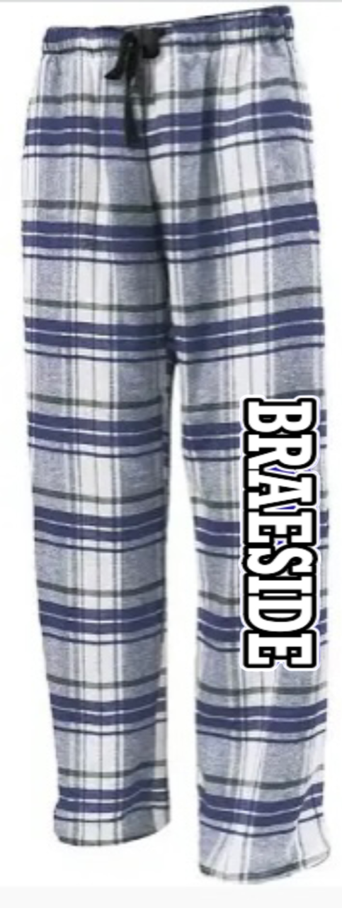 BRAESIDE White/Black Flannel Pant
