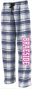 BRAESIDE White/Pink Flannel Pant