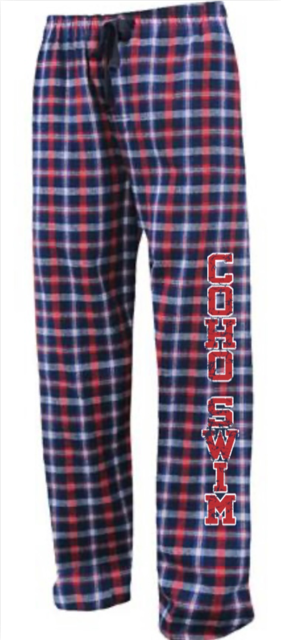 COHO BLUE/RED PLAID FLANNEL PANT