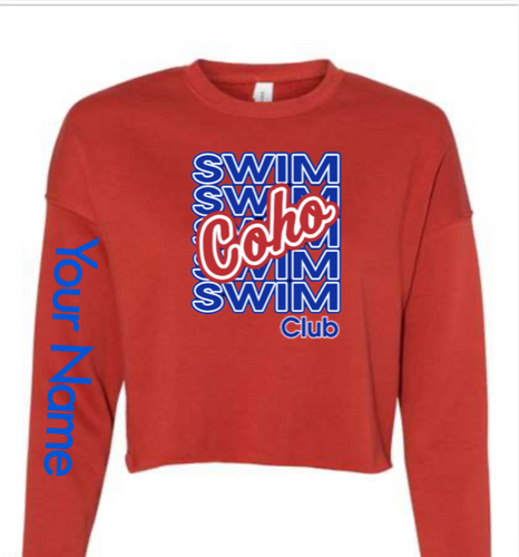 COHO RED CROPPED CREW