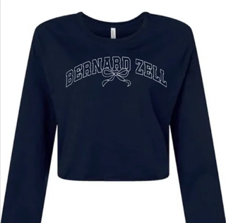 BERNARD ZELL Bow Raw Edge Crewneck