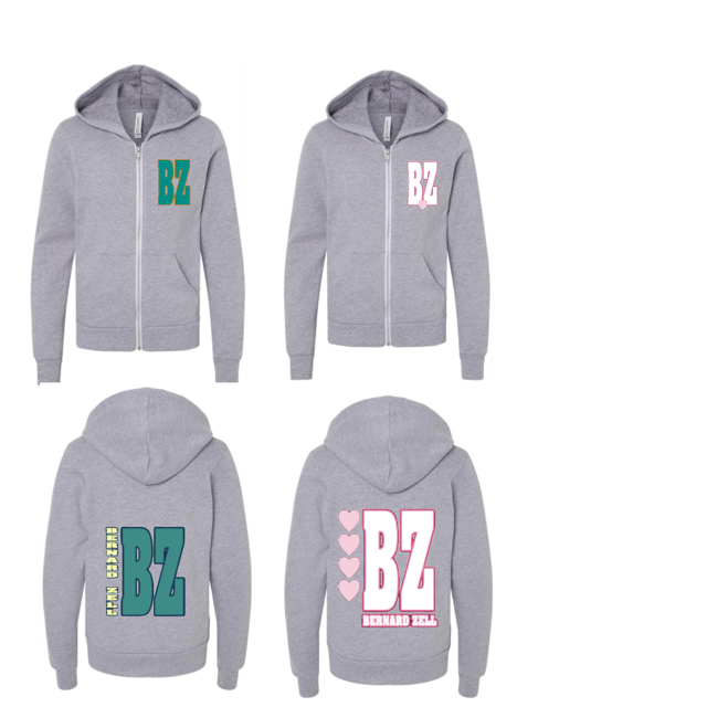 BERNARD ZELL Initial Zip Hoody