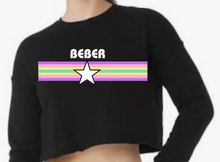 Load image into Gallery viewer, CAMP RAINBOW STRIPES CROPPED CREW