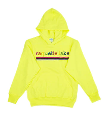 CAMP RAINBOW STRIPE HOODED PULLOVER