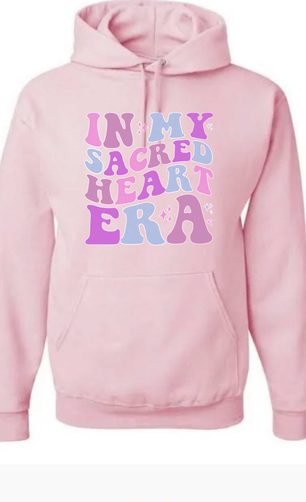 SACRED HEART ERA Pink Pullover Hoodie