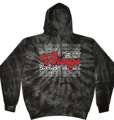 SACRED HEART Tie Dye Hooded Sweatshirt