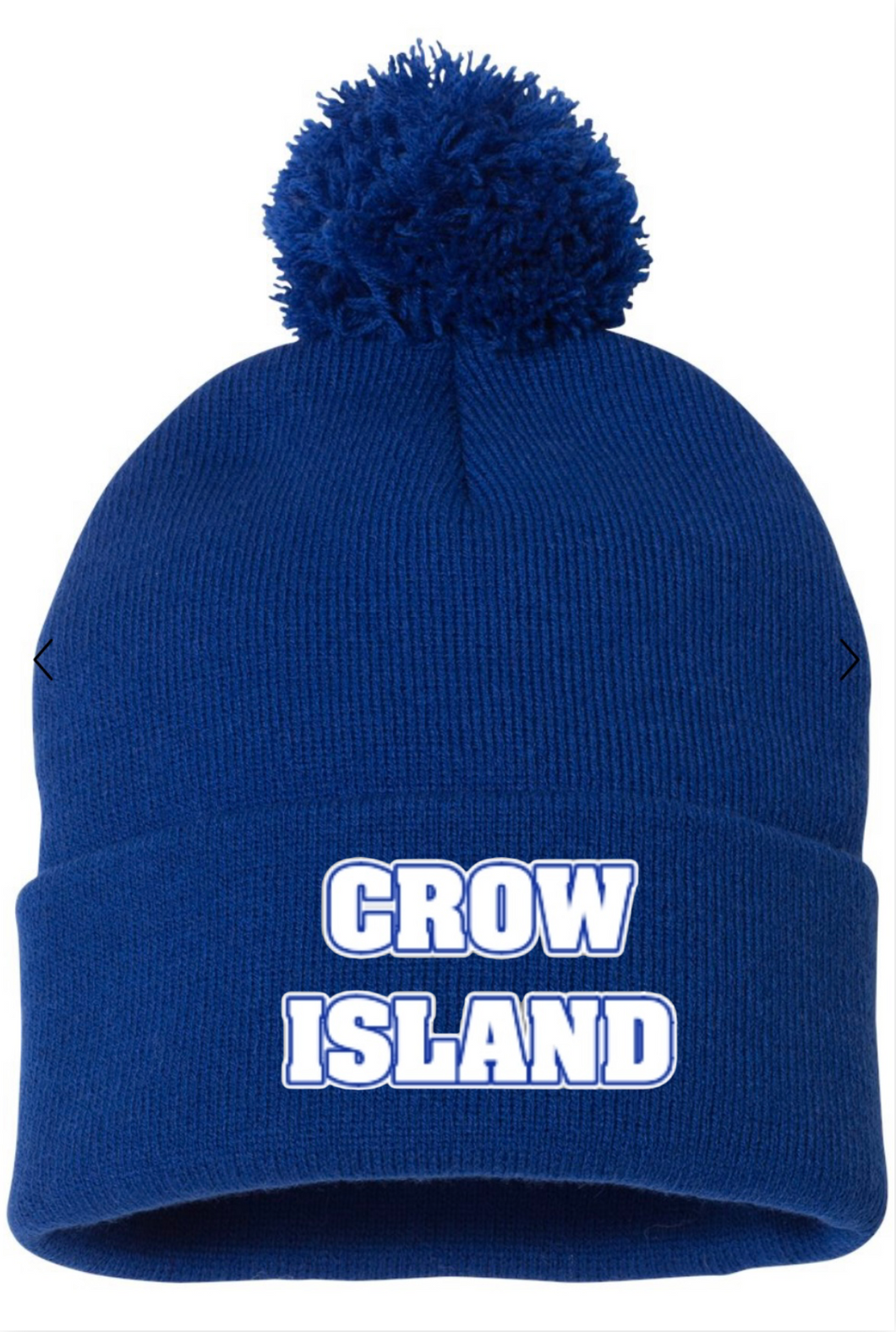 Crow Island Blue Pom Beanie - Order by 11/20 for Book Fair Delivery