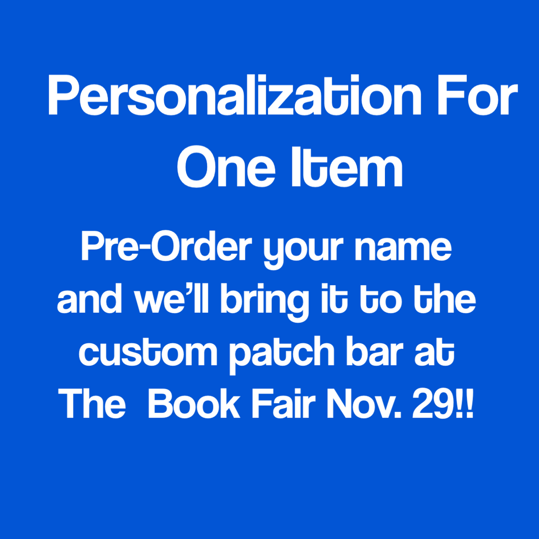 Crow Island NAME CUSTOMIZATION - Order by 11/20 for Book Fair Delivery