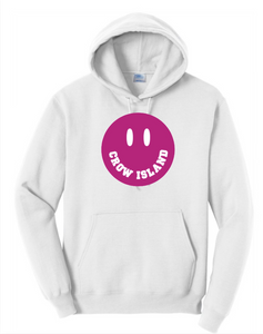 Crow Island Pink Smiley Custom Hoodie - Order by 11/20 for Book Fair Delivery