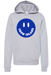 Crow Island Blue Smiley Custom Hoodie - Order by 11/20 for Book Fair Delivery